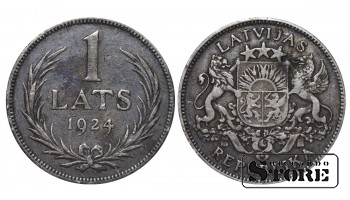 Латвия, 1 лат, 1924, серебро