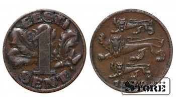 Эстония, 1 сент, 1929. год, бронза