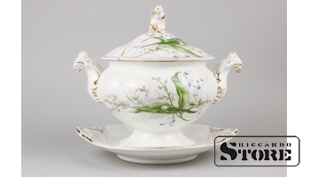 Супница, фарфор, Рига, Завод М.С.Кузнецова, 1864-1887 год, 18 cm, CSA266