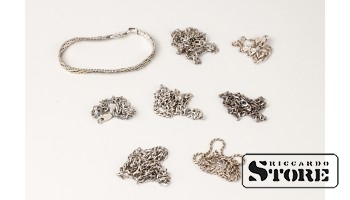 Серебряные цепочки, 8 шт. 81 g