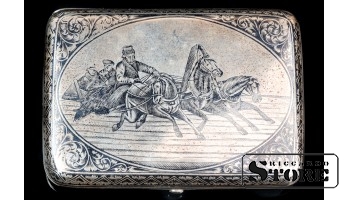 Портсигар, серебро, 84 проба, 1895 год, Российская Империя