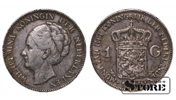 Нидерланды 1 гульден, 1940, серебро