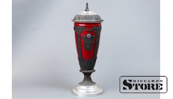 Наградной кубок "Лучшей санитарной дружине", мельхиор, СССР, 50е-60е годы, 32 cm, CSA924