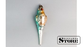 Ёлочная игрушка попугай, стекло, СССР, середина 20го века