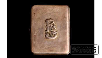 Портсигар с инициалами и памятной надписью, серебро 875 проба, 1926 год