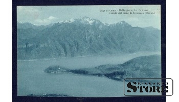 Старинная итальянская открытка Lago di Como, острова