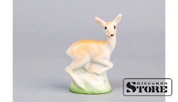 Статуэтка косуля, фарфор, Рига, рижский фарфоровый завод, 50-е годы