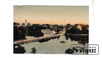 Старинная открытка, Валка, начало 20 века.