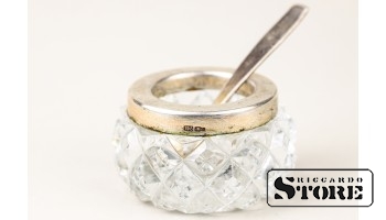 Серебряная чаша с ложкой, проба 875