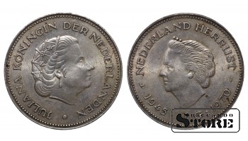 1970 Juliana Netherlands Coin Silver Coinage Rare 10 gulden KM# 195 #NL3266