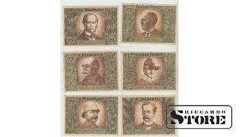 6 Banknotes Germany Colony Africa 1922
