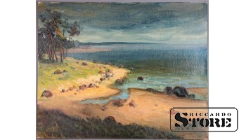Живопись, Тучи над морем, Владимир Свиклис, 1988 год, 50x61.5cm CSA1040