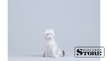 Статуэтка, Полярная Лиса , фарфор, Рига , Рижская фарфоровая фабрика, 50-е годы , 6.5 см.