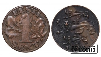 Эстония, 1 сент, 1929. год, бронза