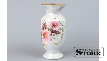 Ваза, фарфор, Рига, Рижский фарфоровый завод, 90е годы, Золотое клеймо, 14.5 cm, CSA959
