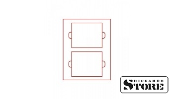 Veliūrinis dėklas STANDARD modifikacijoje su 2 stačiakampėmis nišomis 152x123 mm