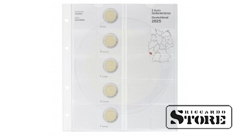Illustrated karat sheet for the 2-euro commemorative coin “Saarland 2025” from the “German Federal States 2023–2038” series