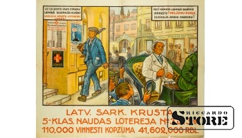 5th class money lottery of the Latvian Red Cross No 3 and 3a