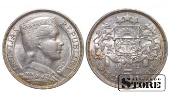 Латвия, 5 лат, 1932, серебро