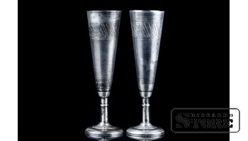 Серебряные бокалы, 875 проба ,89 г , СССР CSA763