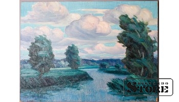 Живопись, Долина реки на ветру, 35x48cm CSA1059
