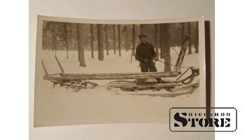 Сани для перевозки леса. Довоенная Латвия