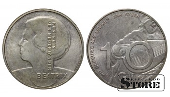 Нидерланды, 10 гульденов, 1996, Ян Стен, серебро