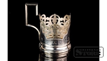 Подстаканник, серебро, 875 проба, СССР