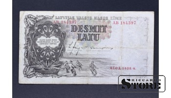 BANKNOTE , LATVIA, 10 LATI 1938 GADS - AB 184397