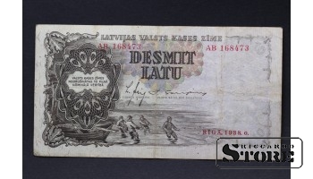 BANKNOTE , LATVIA, 10 LATI 1938 GADS - AB 168473