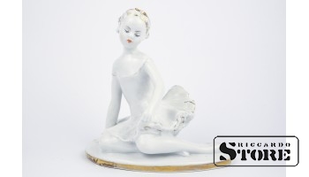figūriņa, Mašeņka (jauna balerīna), porcelāns, Krievija, Ļeņingradas porcelāna fabrika, 1950tie, 11 cm