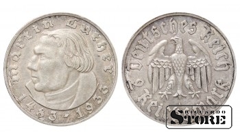 1933 Germany (Third Reich) KM# 79 , Silver 2 reichsmark A - Berlin #G2101