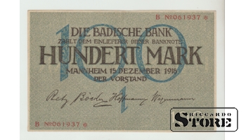 100 Mark Germany 1918 XF