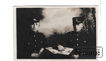 Старинная открытка "Латвийские солдаты на службе" 1933.год CSA593