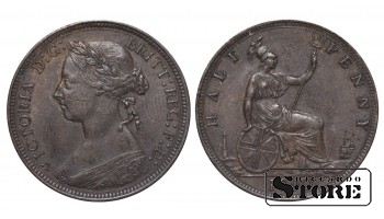 1890 Victoria United Kingdom Coin Bronze Coinage Rare ½ penny KM# 754 #UK3442