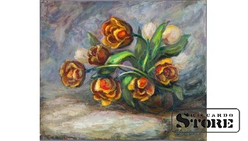 Живопись, Букет тюльпанов, Владимир Свиклис, 2007 год, 52x62.5cm CSA1044