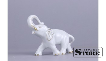 Статуэтка, Слоник, Рига , Фабрика М.С. Кузнецова, Рига, 30-е годы , 4.5 см