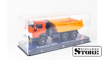 Макет автомобиля, КАМАЗ 5511, красная кабина 1:43