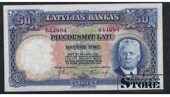 Latvia, 50 LAtu, 1934