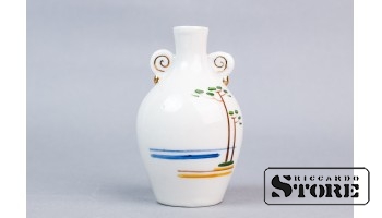 Миниатюрная вазочка-амфора, фарфор, Рига, Рижская фарфоро-фаянсовая фабрика, 60е годы, первый сорт