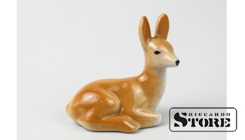 Статуэтка, Косули , фарфор, Рига , Рижская фарфоровая фабрика,50-е годы , 7.5 см.