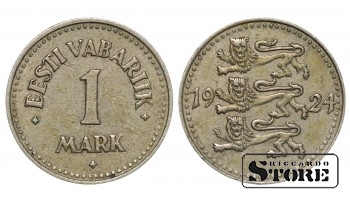 Эстония, 1 марка, 1924. год, Никелевая бронза