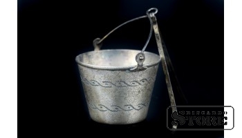 Серебряное ситечко для чая, серебро , 875 проба . CCCР, 22 г CSA452