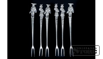 Вилки для лимонов , серебро, 925 проба, 30г. CSA455