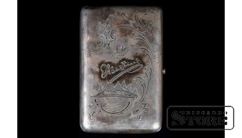 Antique silver cigarette case, weight 162 g