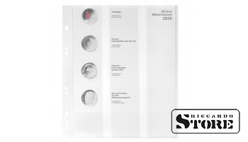 Illustrated Multi collect sheet for storing German silver 20-euro coins for the year 2025.