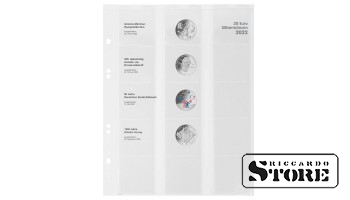 Illustrated Multi collect sheet for placing German silver coins with a face value of 20 euros for 2022.