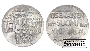 Финляндия, 10 марок, Независимость, 1977. год, Серебро CSAN135