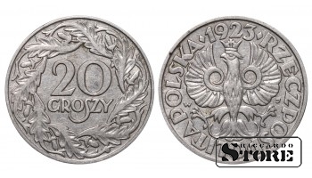 Польша, 20 грошей, 1923. год, цинк