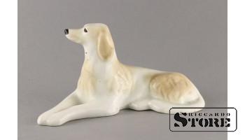Cтатуэтка , Собака , фарфор,Рига, Рижская фарфоровая фабрика, 50-е годы , 10 см